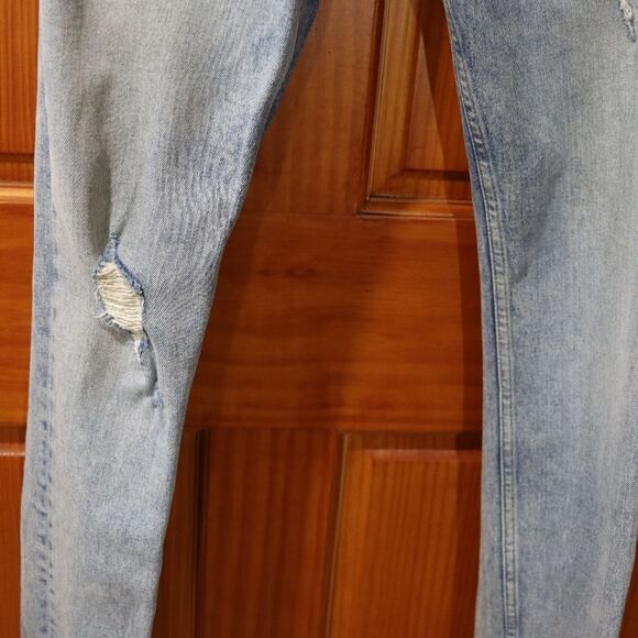 H&M Blue Skinny Distressed Jeans Y2K Super SKINNY 29 - Picture 7 of 12